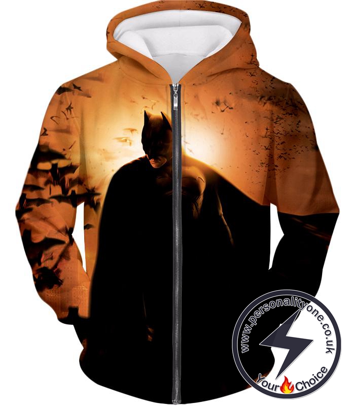 Cool Batman HD Promo Awesome Graphic Zip Up Hoodie